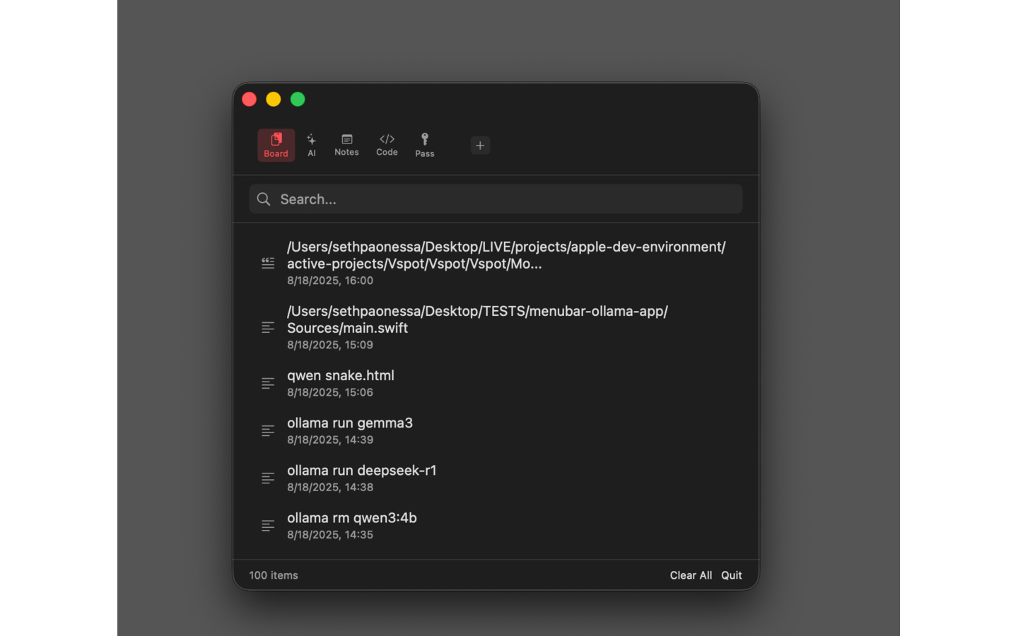Vspot organized interface