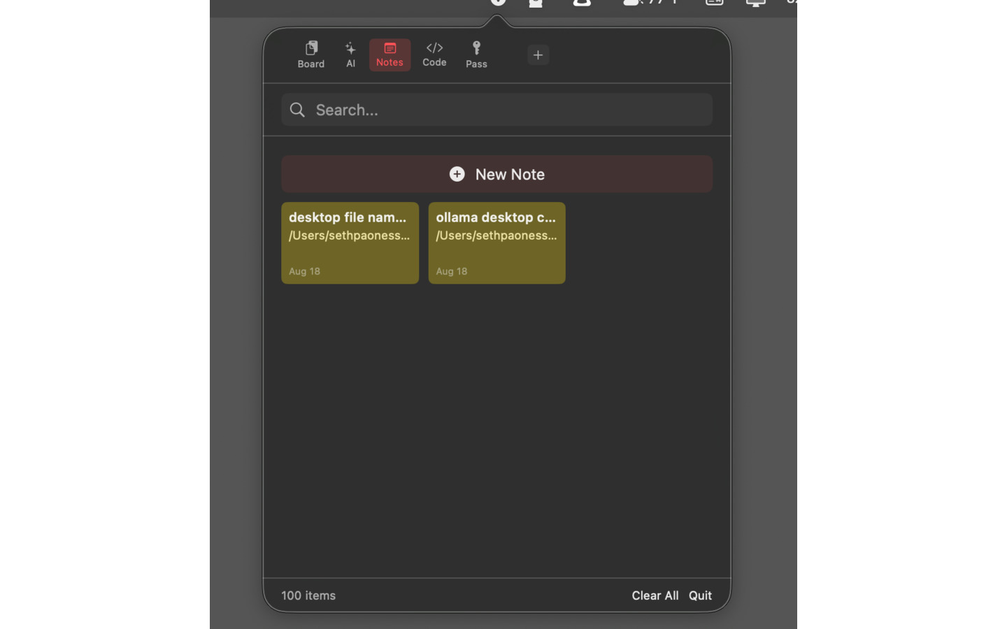 Screenshot of Vspot smart notes with color-coded sticky notes interface