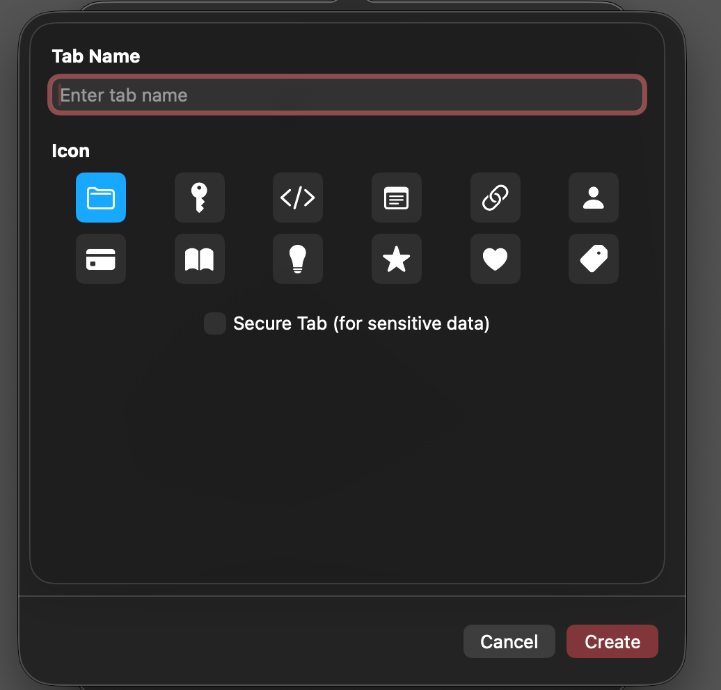 Screenshot of Vspot custom tab creation interface with flexible field options